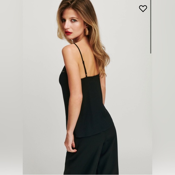 NWT Reformation Esmeralda Top in Black Size 6 - Picture 4 of 5